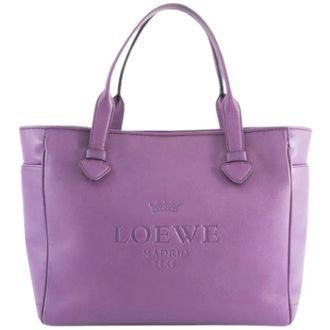 Loewe Pre-owned Tote Bags, female, Purple, Size: ONE SIZE Pre-owned Tote Bag