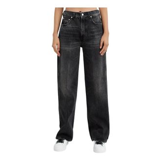Haikure Korea Denim - Dames - Loose Fit Jeans - Zwart - W28 - Denim - Jeans