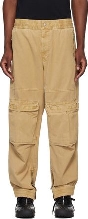 DIESEL | P-MICH TROUSERS LIGHT BROWN トラウザー Men's College track pants with LIES patches | Grey | Diesel