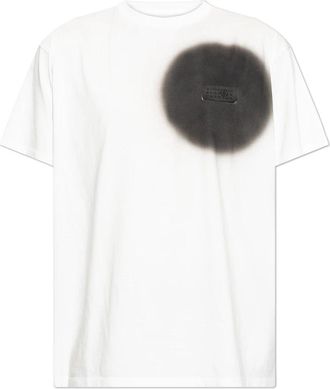 Maison Margiela T-shirt met patch - Heren - T-shirts - Wit - 2XL - Katoen - Tops