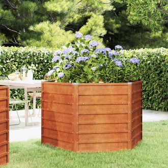 vidaXL Arriate Oxidado De Acero Corten 129x129x77 Cm Vidaxl
