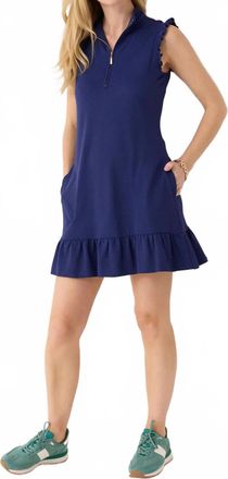Cabana Life Sleeveless Ruffle Sport Dress In Navy