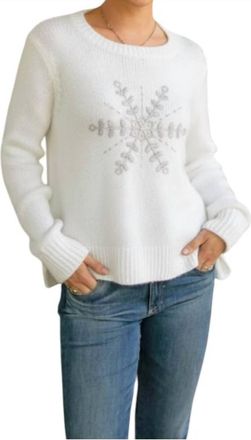 Wooden Ships Clara Snowflake Sweater In White