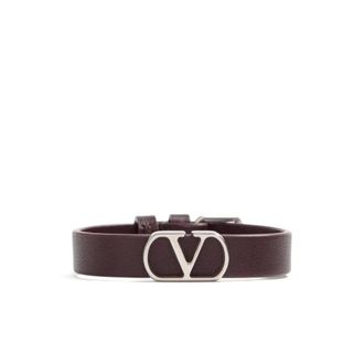 Valentino Rockstud Bracelet - male - Valentino - Bracelets - Brown - ONE SIZE - Accessories