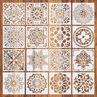 OEM Plantillas Para Dibujar Mandalas - Multicolor - 38 X 38 Cm