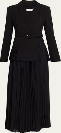 SIMKHAI Alexandra Pleated Blazer Dress