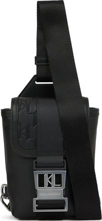 Karl Lagerfeld Borsa messenger con placca logo - Nero