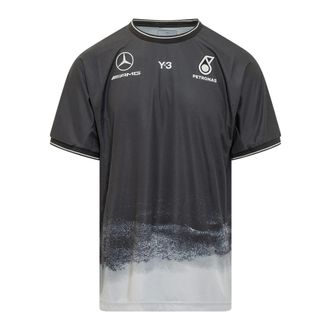 Yohji Yamamoto Training T-Shirts, male, Black, Size: XL F1 Mechanics T-Shirt