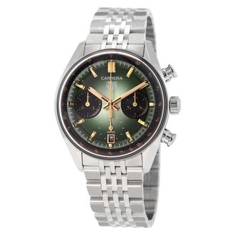 Tag Heuer Carrera Chronograph Automatic Green Dial Unisex Watch CBS2218.BA0048