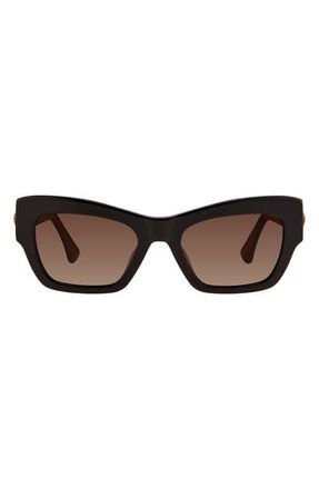 Kurt Geiger 53mm Sunglasses in Black/Brown Sf Pz at Nordstrom