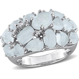 Delmar Milky Aquamarine & Diamond Dome Ring in Blue at Nordstrom Rack, Size 8
