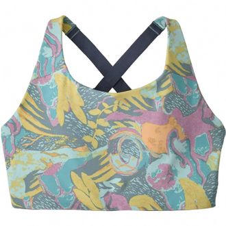 Patagonia Womens Shadowlite High Impact Bra In Moon Tripper: Blue Sage