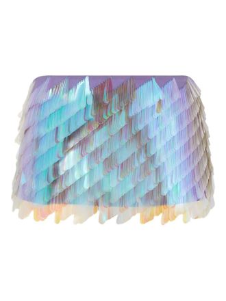 The Attico iridescent sequin mini skirt - women - Silk/Polyester - 38 - Purple
