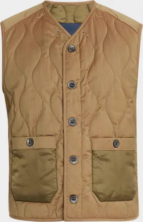 Sease Men & apos;s Military-Style Quilted Vest