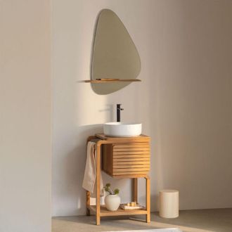 Sklum Conjunto De Mueble De Ba&ntilde;o En Madera De Teca Bradley Sklum