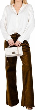 Citizens Of Humanity Kimberly 70s Flare Velvet Pants In Golden