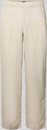 Jack & Jones Jack & Jones Leinenhose mit elastischem Bund Modell KARL LAWRENCE in Beige, Gr&ouml;&szlig;e XXL