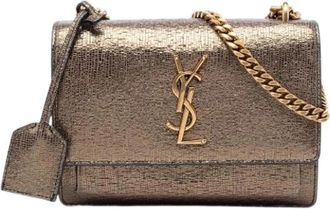 Saint Laurent Pre-owned The Sunset Shoulder Bag - Dames - Vintage Schoudertas - Geel - ONE Size - Leer - Vintage