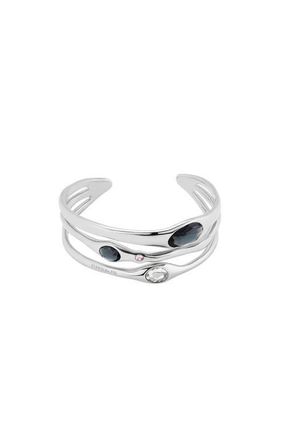 UNOde50 Rigid Crystal Bangle in Silver at Nordstrom, Size Medium