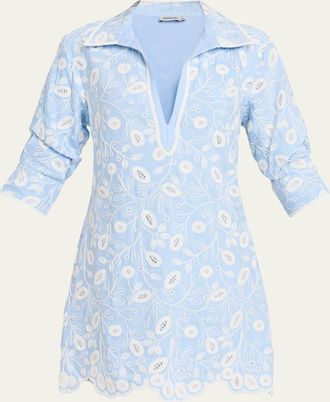 SIMKHAI Freya Embroidered Mini Dress