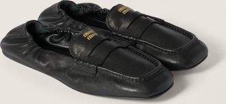 Miu Miu Ruches nappa leather loafers
