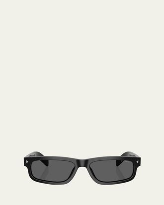 Prada Mens PR B11S Rectangle Sunglasses