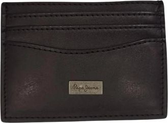 Pepe Jeans London Compact Cardholder - Heren - Portefeuilles - Zwart - ONE Size - Leer - Accessoires