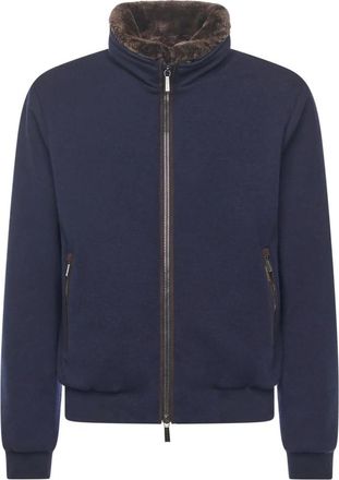 Moorer Blauwe Winterjas Bellati-Mrw - Heren - Winterjassen - Blauw - XL - Wol - Jassen