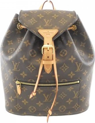 Louis Vuitton Monogram Marron Coated Canvas Backpack (Pre-Owned)