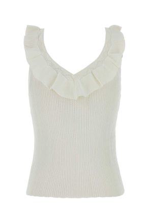 Blumarine Bianco Exterior: Viscose Nylon Maglie Sweater