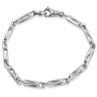 Pompeii3 Mens Designer Seed Link 14k Gold (24gram) or Platinum (39gram) 4mm Bracelet 8