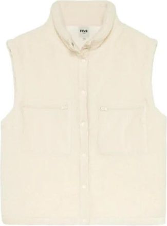 Five Jeans Val&eacute;rine Vest - Dames - Bodywarmers - Wit - M - Polyester - Jassen