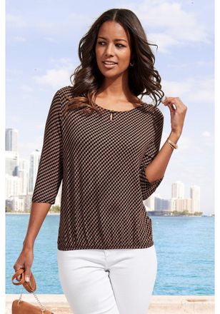 Lascana Womens Printed 3/4 Sleeve Top