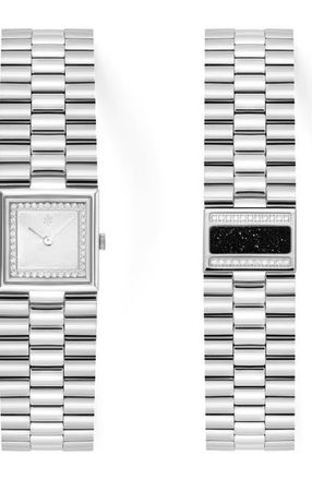 Vanna Catena Double-Gemstone Bracelet Watch in White Pearl-Silver at Nordstrom