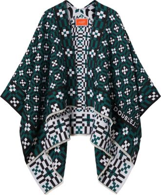 La DoubleJ Mantella con motivo geometrico - Verde