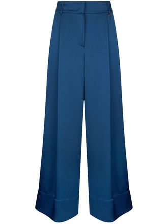 Liu Jo palazzo trousers - women - Acetate/Polyester/Polyester - 38 - Blue