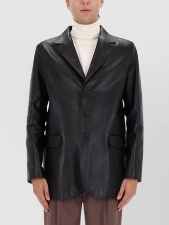 Gucci leather regular-fit jacket