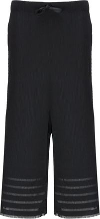 Pleats Please Issey Miyake Pantaloni plissé - Nero