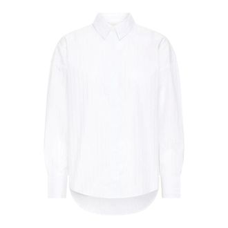 Ichi Ichi - Ihkassy Lurex SH Bluser - Dames - Blouses & Shirts - Wit - Maat: S