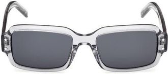 MCM 54mm Rectangular Sunglasses in Gray /Solid Dark Blue Lenses at Nordstrom
