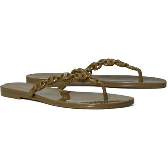 Tory Burch Gemini Link Jelly Flip Flop in Moss Rock at Nordstrom, Size 8