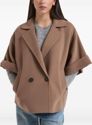 Max Mara Jack met korte mouwen en knoop - Bruin