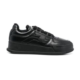 Dsquared2 Black Low Top Trainers for Men - male - Dsquared2 - Sneakers - Black - 11 UK - Shoes
