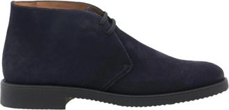 Antica Cuoieria Su&egrave;de Desert Boots - Heren - Veterlaarzen - Blauw - 40 EU - Su&egrave;de - Schoenen