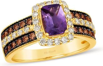 Le Vian Ladies Grape Amethyst Rings set in 14K Honey Gold