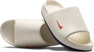 Nike Mens Calm (Auburn) College Slides in White | IM3246-100