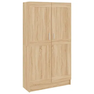 vidaXL Armario De Libros Contrachapada Color Roble 82,5x30,5x150 Cm Vidaxl