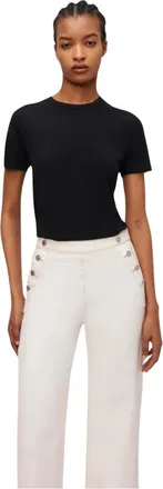 SIMKHAI Broeken, Dames, Wit, W27, Sailor Jean Broek