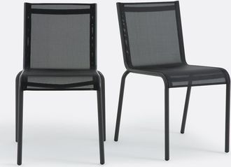 La Redoute Interieurs Set van 2 tuinstoelen van aluminium en textilene, ZORY