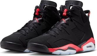 Nike Jordan Air Jordan 6 Retro High Top Sneaker in Black/Light Crimson at Nordstrom, Size 10